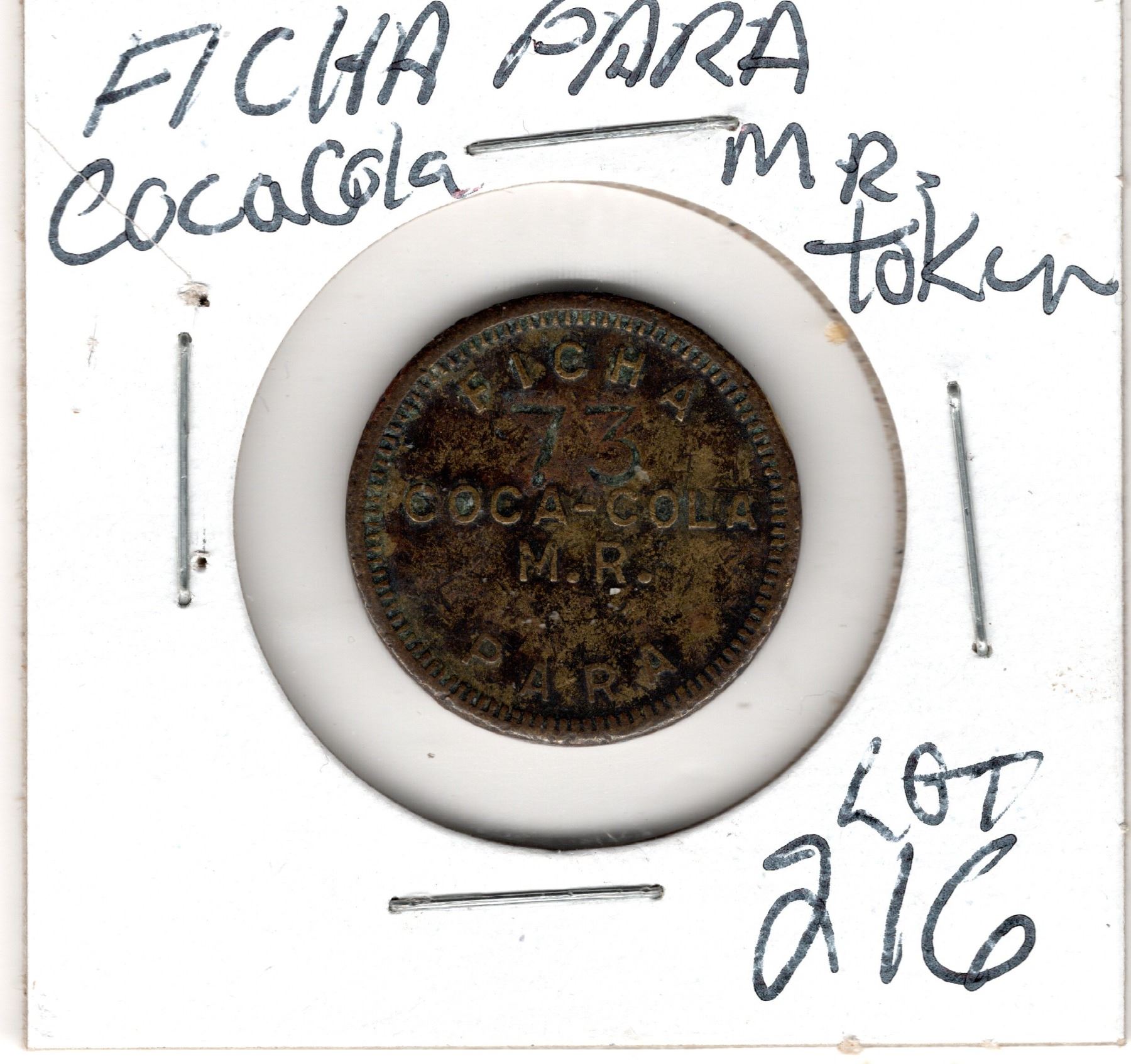 COCA-COLA MR TOKEN FOR VENDING MACHINES