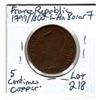 Image 2 : 1799/1800 8 OVER 7 FRANCE REPUBLIC 5 CENTIMES COPPER