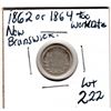 Image 2 : NEWBRUNSWICK 5 CENT SILVER UNABLE TO READ DATE 1862 OR 1864