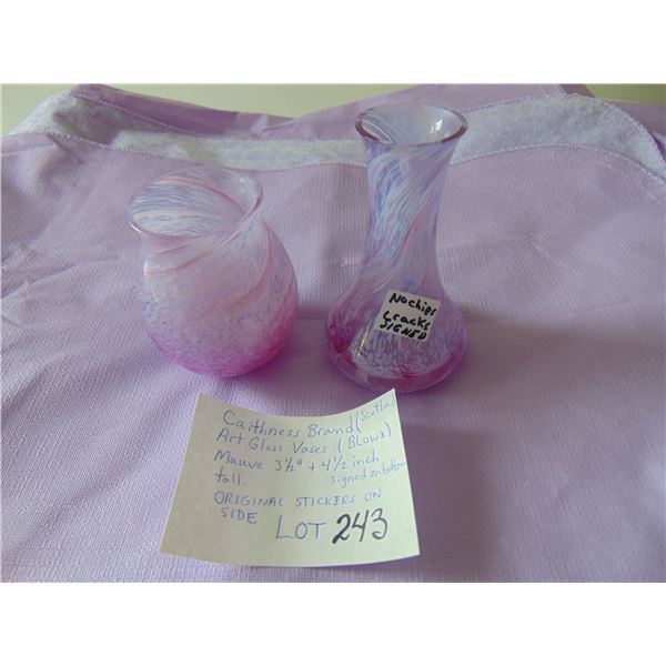 CAITHNESS SCOTLAND BRAND SRT GLASS VASES SEE PHOTOS