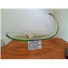 Image 2 : LARGE PERIDOT COLOURED FRUIT DISH ART GLASS UNSIGNED