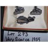 Image 3 : 1954 FORD METEOR AVENGER 6 CUFF LINKS & TIE CLIP SCARCE
