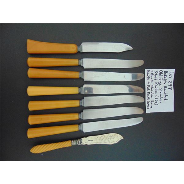 BAKELITE OLD FOLEY STAINLESS STEEL KNIVES