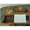 Image 4 : VINTAGE WOOD WALL LETTER HOLDER AND MATCH HOLDER WITH ROOSTER