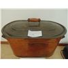 Image 2 : ANTIQUE COPPER BOILER WITH WOOD CENTER HANDLED LID