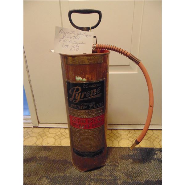PYRENE 2 ½ GALLON COPPER TANK FIRE EXTINGUISHER
