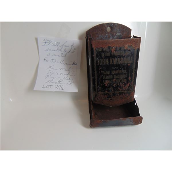 JOHN KWASNICA ROSTHERN ADVERTISING MATCH HOLDER VINTAGE