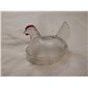Image 3 : Clear glass hen on the nest 4 X 3