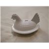 Image 1 : Milk glass hen on the nest 7 X 5