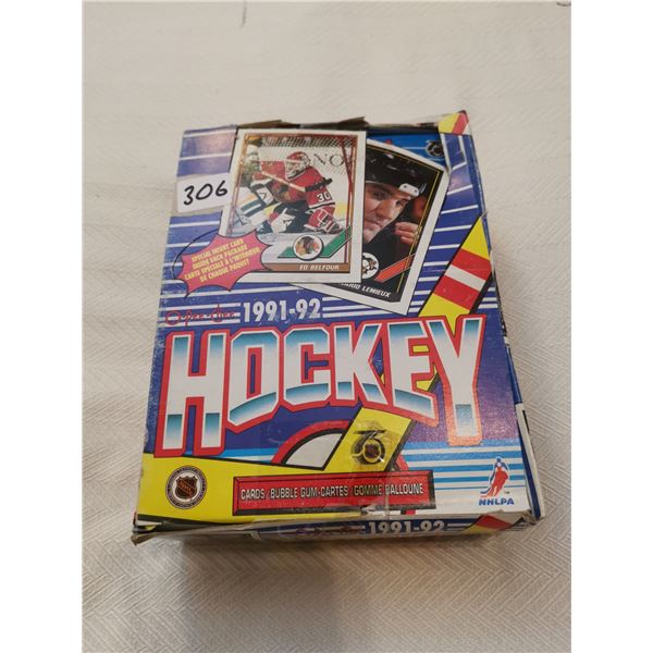 1991-92 O-Pee-Chee full box hockey cards with gum