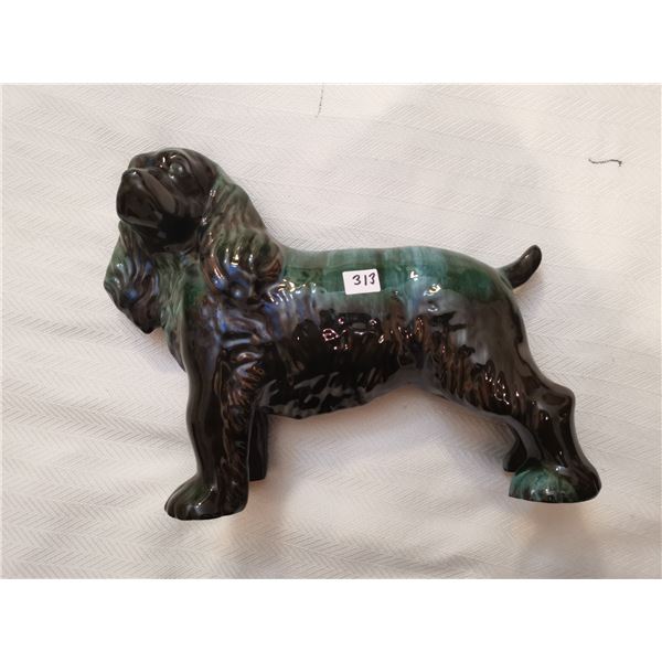 Large pottery dog 14" long 11" high
