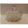 Image 1 : Crystal bowl with lid 5" X 8" X 7"