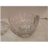 Image 4 : Crystal bowl with lid 5" X 8" X 7"