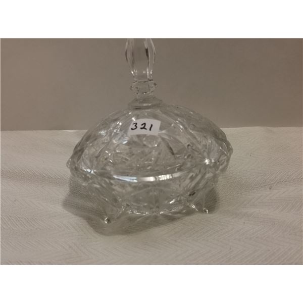 Crystal candy dish 6" X 7"
