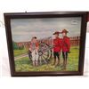 Image 1 : RCMP folk art picture 16 X 14"