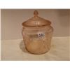 Image 2 : Hazel atlas royal lace pink depression glass cookie jar 6 X 7