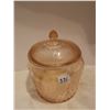 Image 3 : Hazel atlas royal lace pink depression glass cookie jar 6 X 7