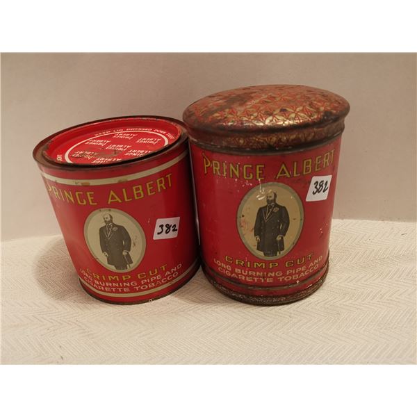2 Prince Albert tobacco tins