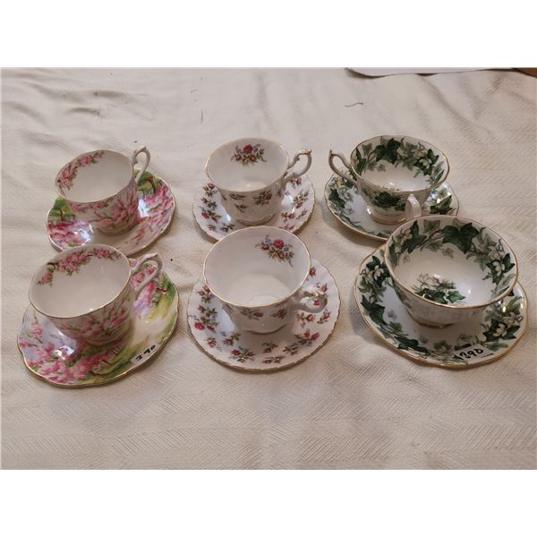 6 Royal Albert cups & saucers