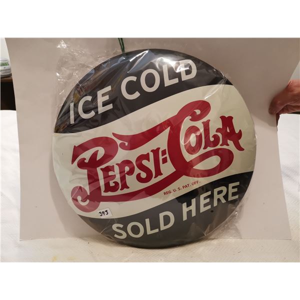 Round Pepsi sign dome 16"