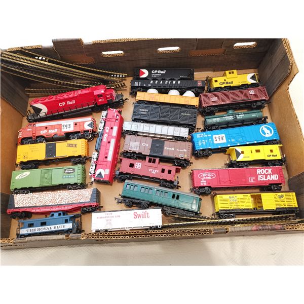 3 CPR engines 20 train cars some track