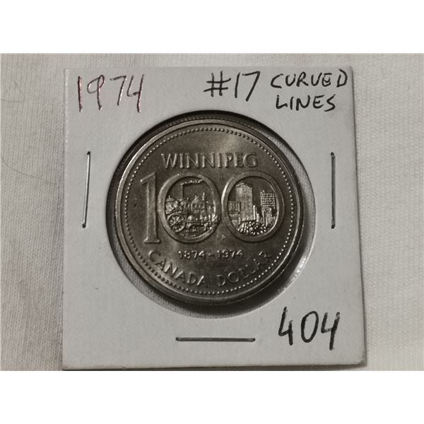 #17 curved lines 1974 dollar