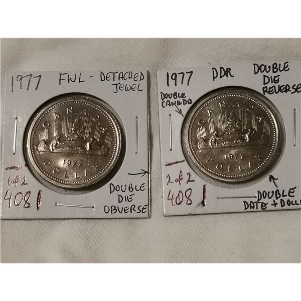 1977 double die obverse & reverse