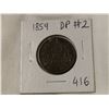 Image 1 : 1859 DP #2 one cent, tiny hole