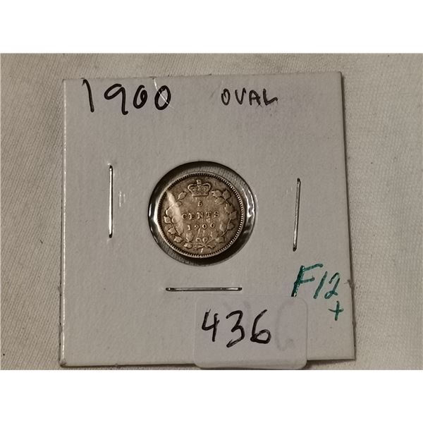 1900 oval silver 5 cent