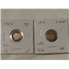 Image 1 : 1919 & 1920 silver 5 cents VF