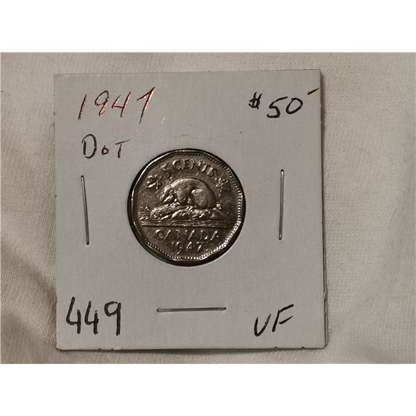 1947 dot 5 cent VF