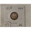 Image 1 : 1858 silver 10 cent