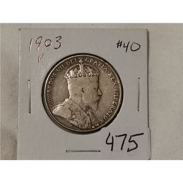1903H silver 50 cent coin