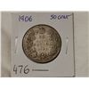 Image 1 : 1906 silver 50 cent coin