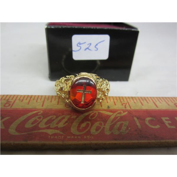 Gold Plated Ring with Cross