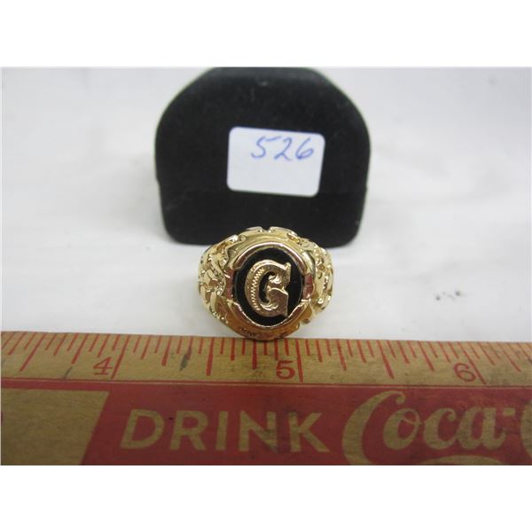 Gold Plated Ring with G on it