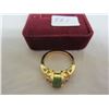 Image 2 : Gold Plated Ring with Jade Stone