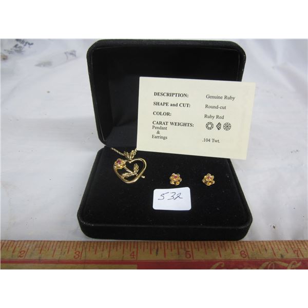 Pendant and Ear Ring Set