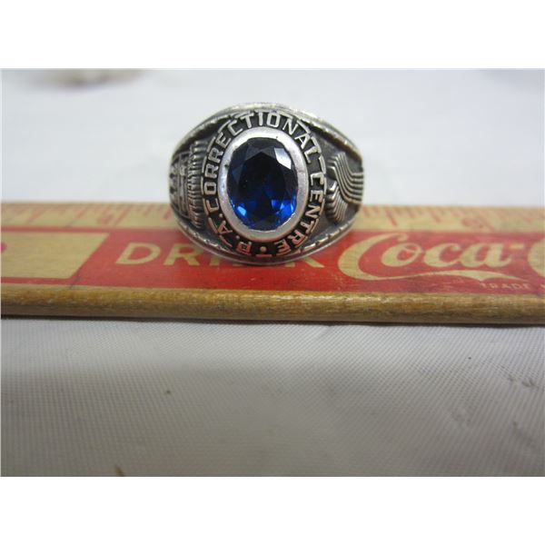Large Sterling Ring with P.A. Correctional Center