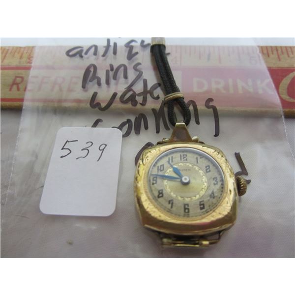 Gold Filled Ladies Ring Watch