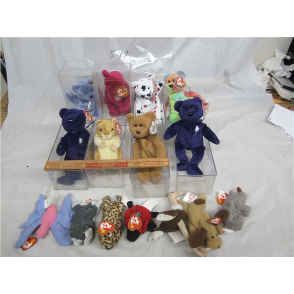 Large Lot of 15 Beanie Babes