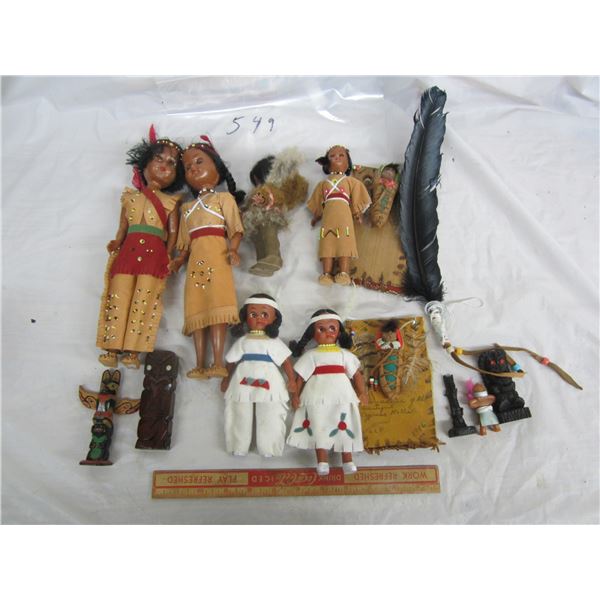Large Lot of Native Dolls
