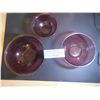 Image 2 : 643  322 323 325 CRANBERRY COLOURED PYREX MIXING BOWLS