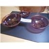 Image 3 : 643  322 323 325 CRANBERRY COLOURED PYREX MIXING BOWLS
