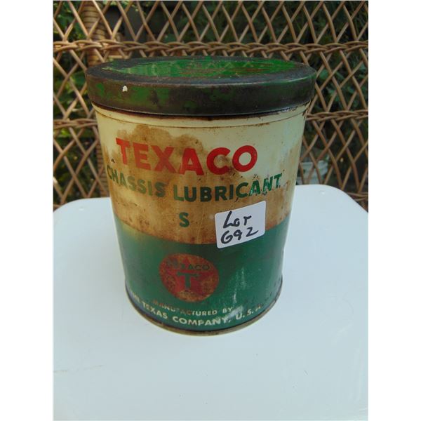692 TEXACO CHASIS LUBRICANT S 2LB GREASE TIN