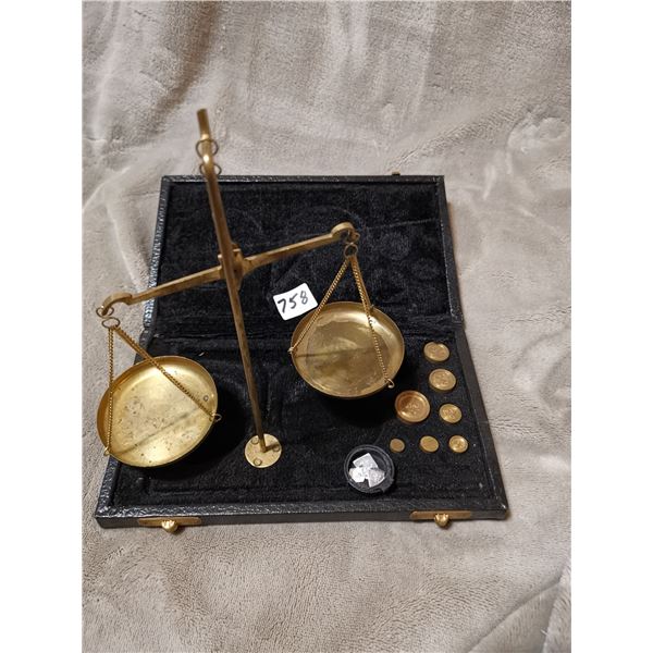 Antique British gold scale