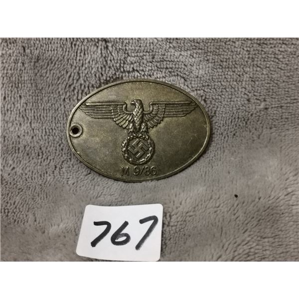 WWII German brass tag