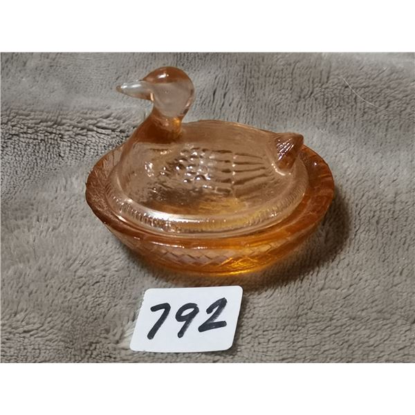 peachy small duck on nest 2.5 inch