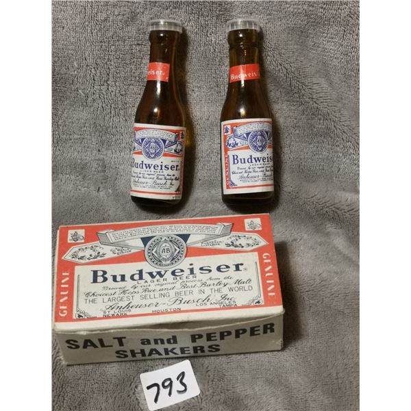 Vintage Budweiser salt & pepper shakers