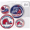 Image 1 : 4 Unused WHA Crests Winniped Jets and Quebec Nordiques